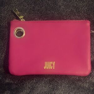Juicy Couture Fuchsia Pouch with Gold Accents